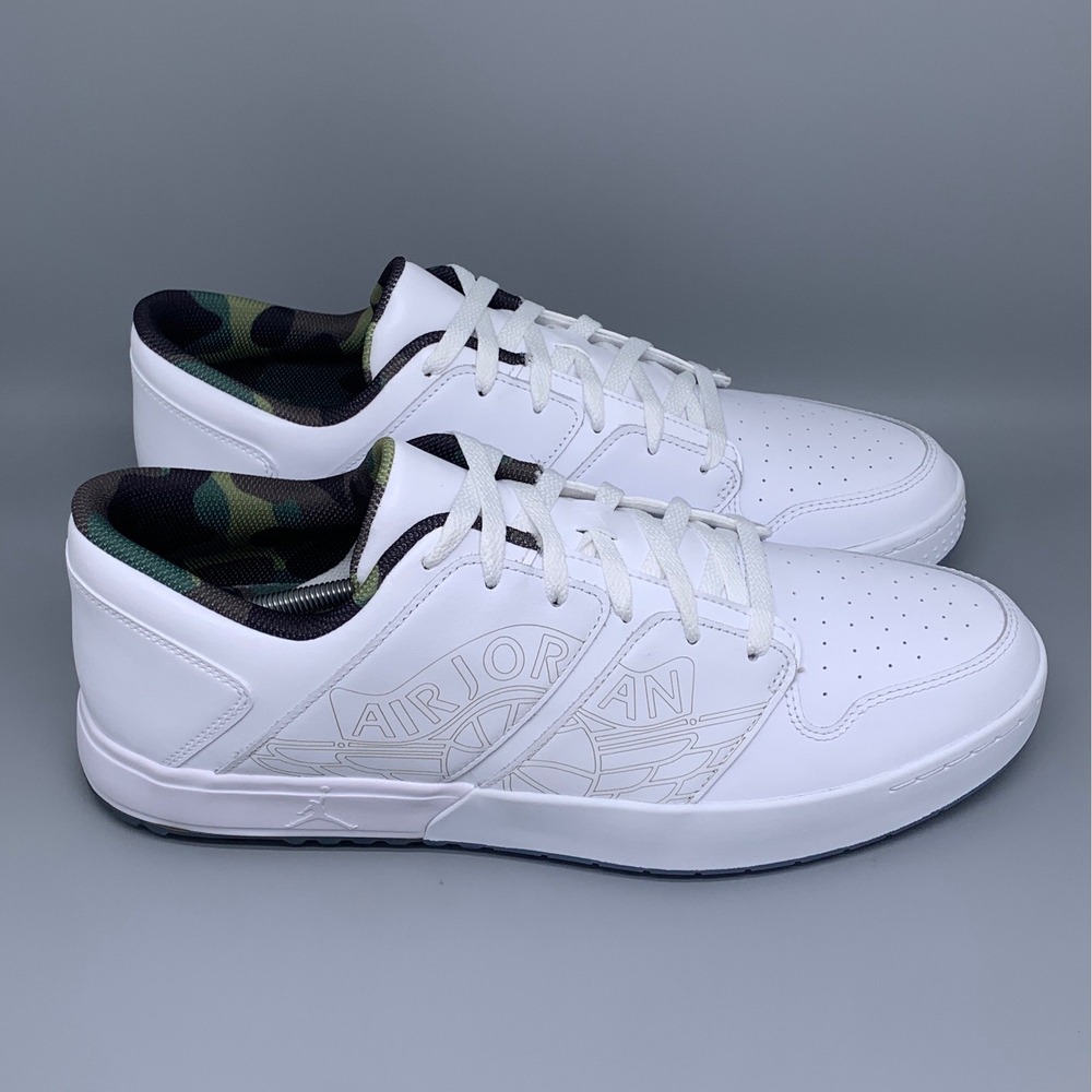 Jordan Nu Retro 1 Low Triple White Camo Golf Shoes FZ4153-102 Men's Sz 15 NWT
